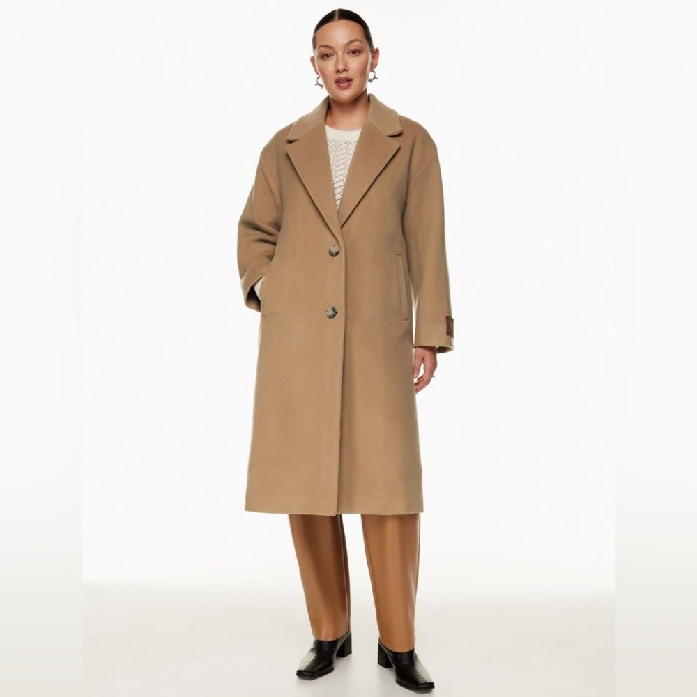 Aritzia Wilfred Only Coat in Gold Camel
